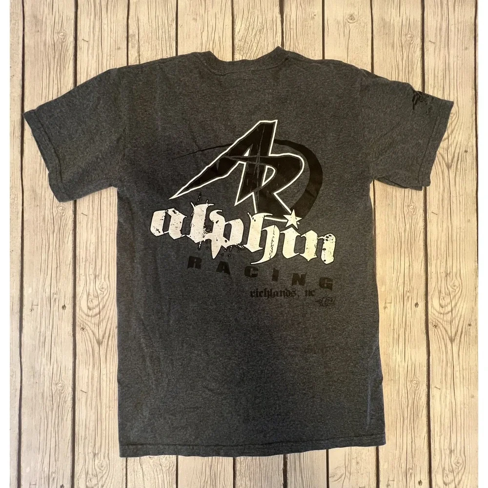 Vintage 90s Alphin Racing Blue Graphic T Shirt Adult Size Small - Picture 6 of 9